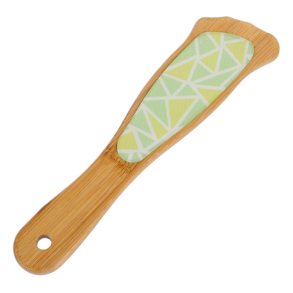 Glass Foot File Callus Remover with Bamboo Handle Nano Surface for Dead Skin and Home Pedicure