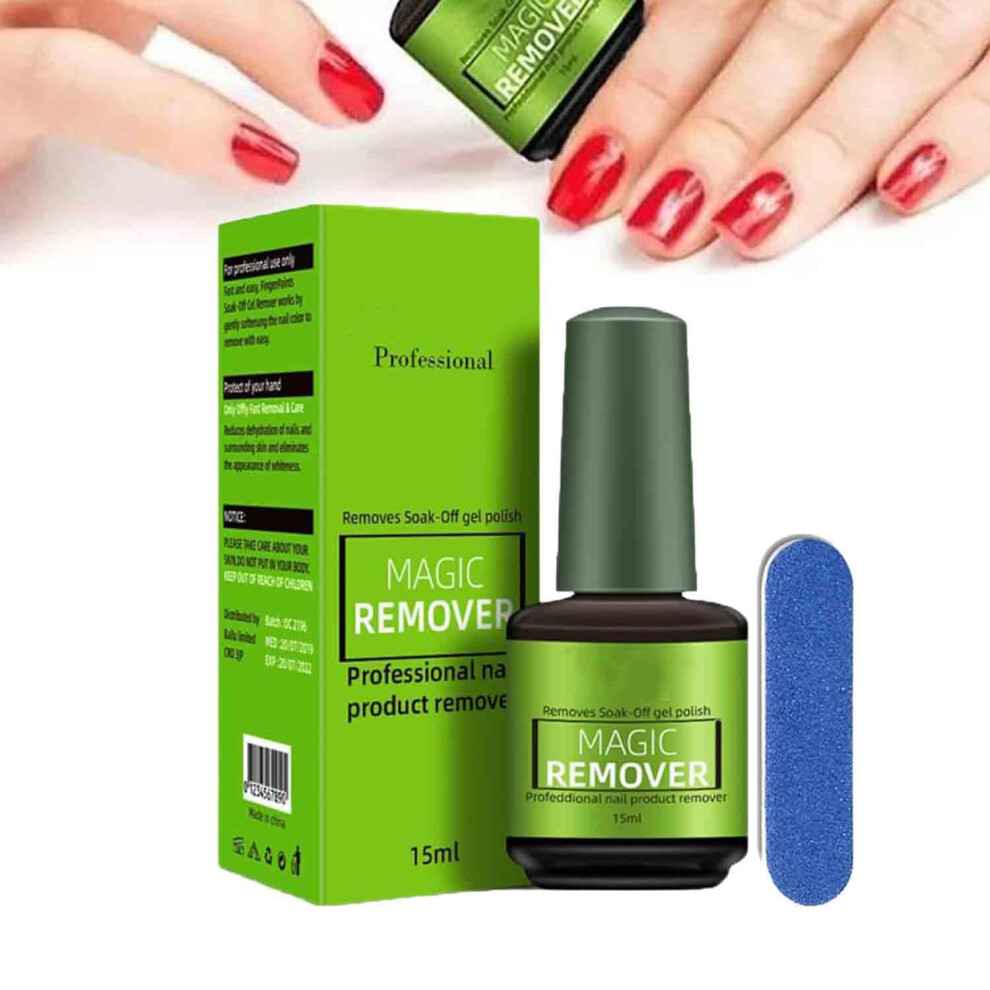 Gel Nail Polish Remover 15ml Magic Gel for Fast SoakOff Removal and Moisturizing Nail Care