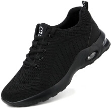 (40, Schwarz) Arbeitsschuhe Sicherheitsschuhe Sneaker Schuhe Stahlkappe Herren Jungen Damen
