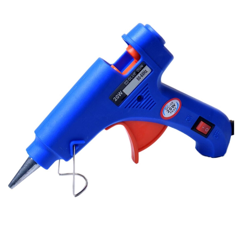 20W Hot Melt Glue Gun With 7Mm Sticks For Diy Crafts, Quick Industrial Fast Heating (Blue) 9365369947092