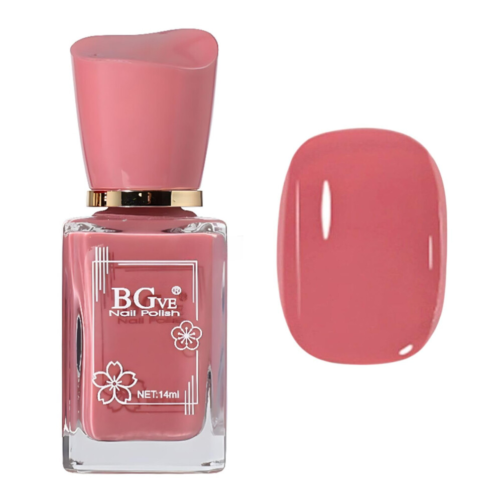 Pink Jelly Nail Polish Quick Dry Water Based Glossy Finish Long Lasting Sheer Varnish