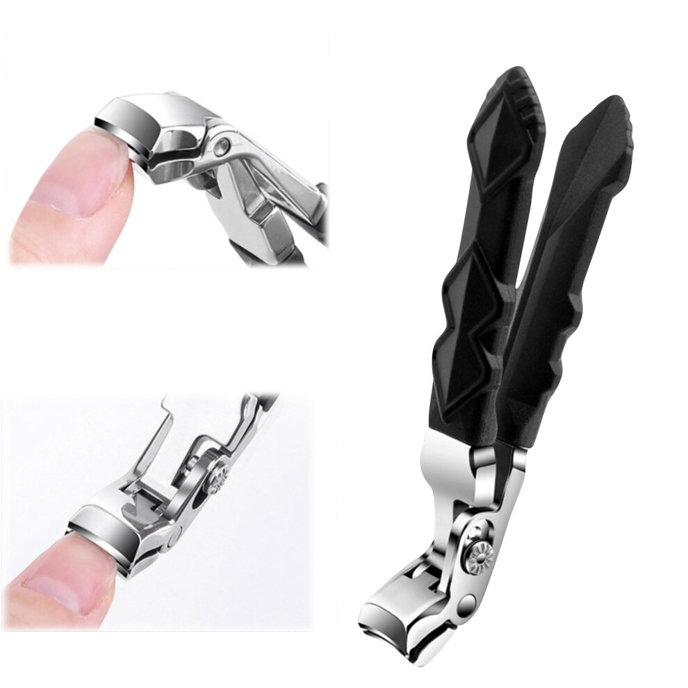 Cream Toenail Clippers For Seniors With Long Handle And Catcher, Ergonomic Nail Grooming Kit For Thick Nails