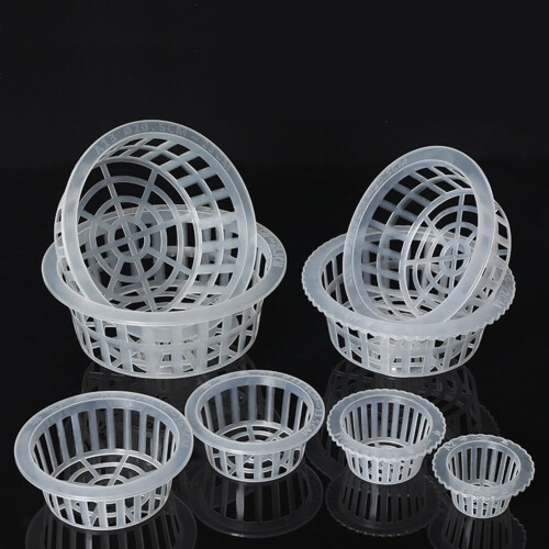 Plastic Mesh Net Pots for Hydroponic Plant Growth, Reusable Rooting Baskets, 10 Pack (A0) Suitable for Leafy Vegetables 2