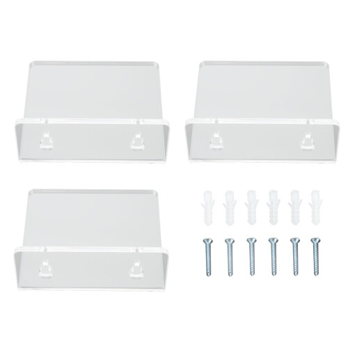 Floating Shelf For Any Color Scheme, Wall-mounted Rack With Strong Load Capacity (3Pcs Clear) 1