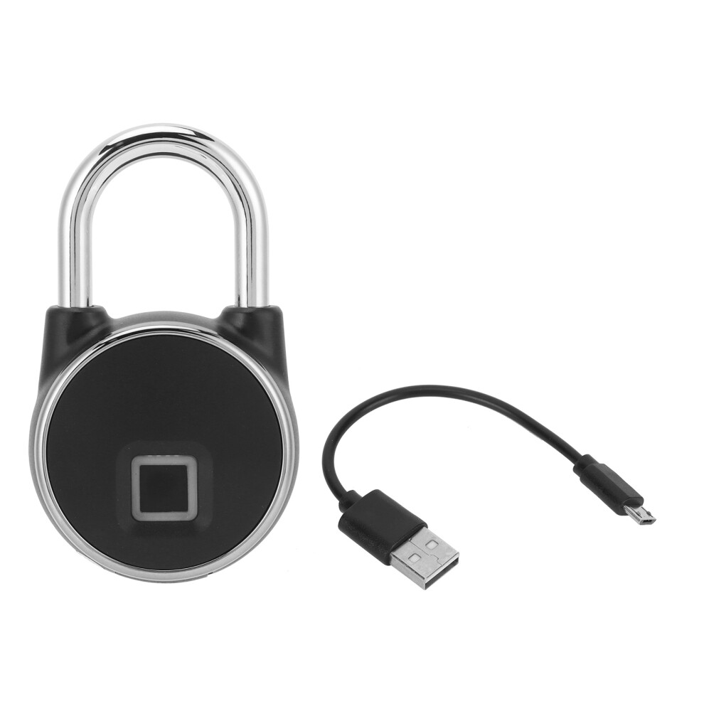 Fingerprint Unlock Security Lock Smart Keyless Padlock Weatherproof Remote Access Bluetooth App Usb Charging Biometric Door Gate Cabinet Bike Storage 9138057346817