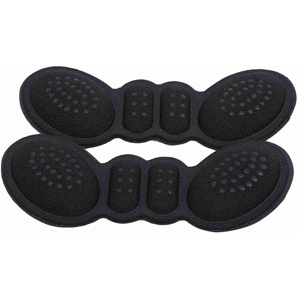 Black Nonslip Heel Grips 6Mm Thick Selfadhesive Cushions For Heels Pain Walking