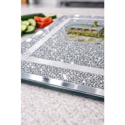 Romany Silver Crystal Chopping Board 30x40cm 2