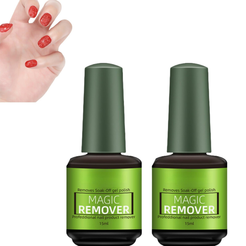 Magic Gel Nail Polish Remover 15ml â Quick Soak Off, NoDrip, TravelFriendly Compact Size
