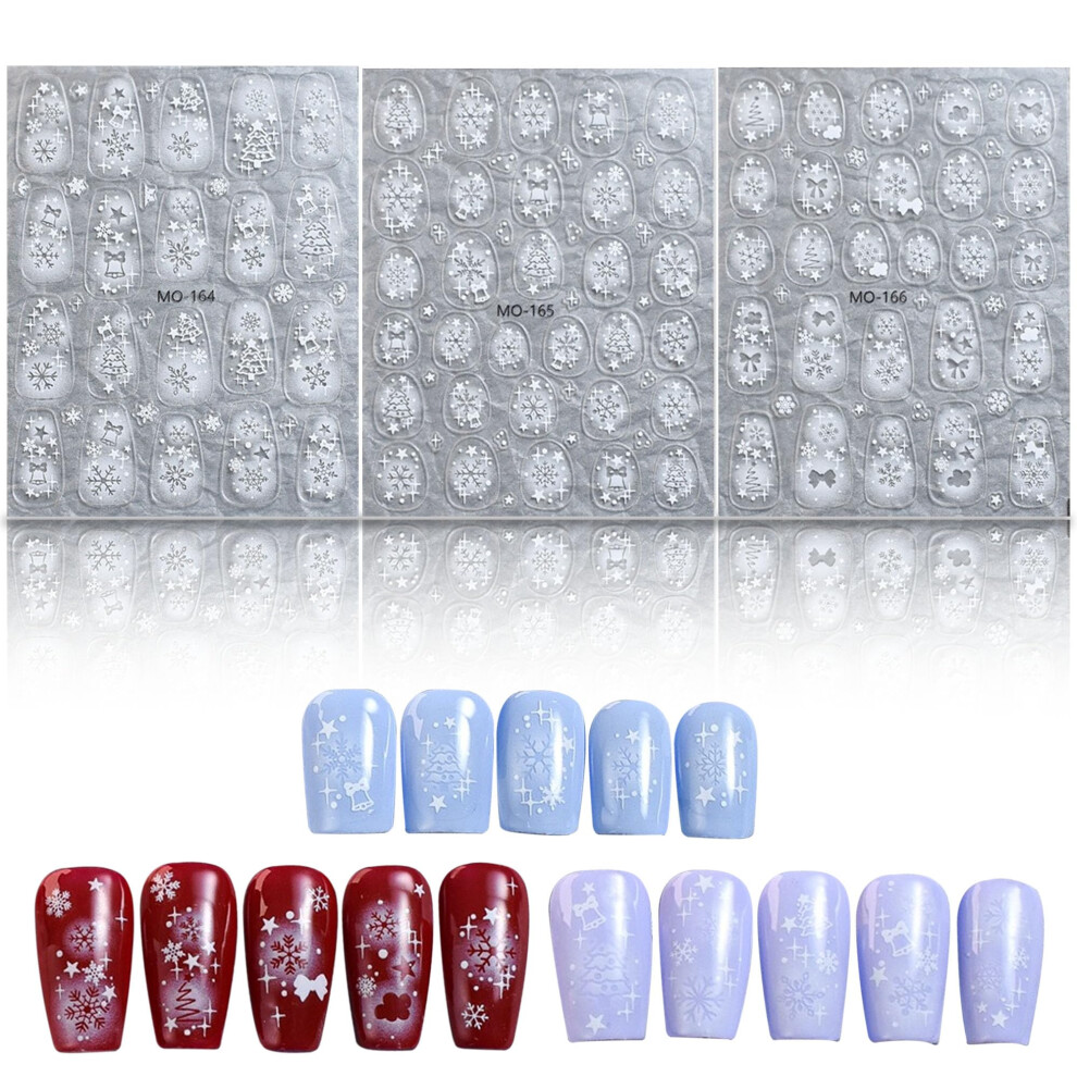 Christmas Nail Stickers SelfAdhesive Snowflake Decals Winter Holiday Nail Art Decorations