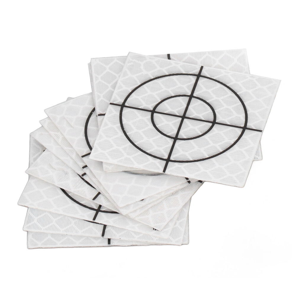 50Pcs Reflector Target Stickers 4X5cm Self-Adhesive Resin Tape 4621381344024