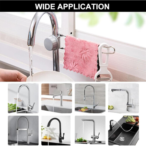 Kitchen Sink Towel Holder Adjustable Faucet Rack SpaceSaving Durable Multipurpose Organizer 2