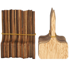 Romantische Pflanzenetiketten aus Holz, Naturholz, 50 Stück, glatte Kanten ohne Grate, funktionales und dekoratives Retro-Design für Kuchen, tolles