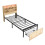 Single Bed with PE Rattan Drawer & LED Lighting 6