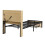 Single Bed with PE Rattan Drawer & LED Lighting 7