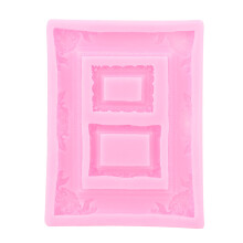 Ensemble de moules en silicone de qualité professionnelle pour cadres photo, idéal pour la décoration de gâteaux. Résistant à la chaleur,