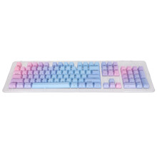 PBT-näppäinhattusetti, OEM-profiiliyhteensopiva, liukuvärjäystyylinen, kaksoislyhty, läpikuultava, ergonominen muotoilu, Cherry MX -kytkimet,