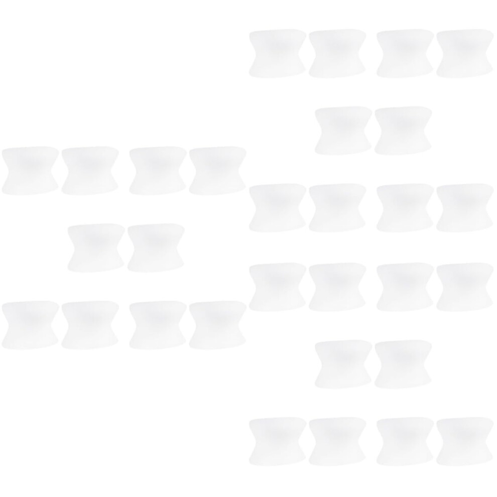 Toe Separators 15 Pairs Reusable Pedicure Toe Spacers for Overlapping Toes and Foot Pain Relief