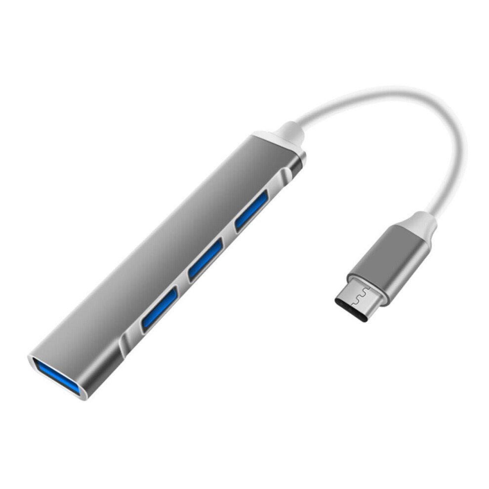 Usb C Hub Docking Station Aluminum Alloy Adapter With Multiple Ports For Laptop And Tablet Data Transfer 9099447664570
