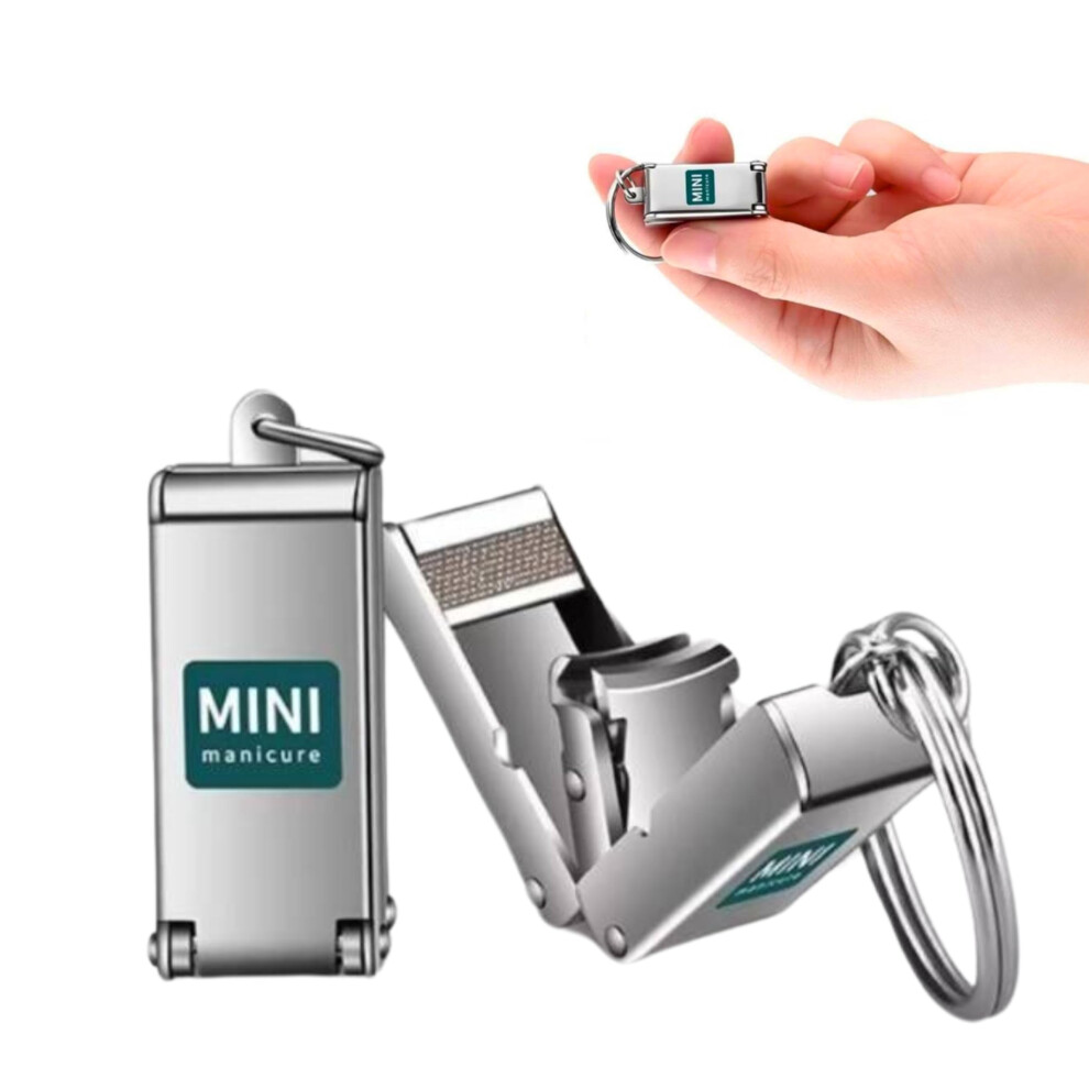 Mini Nail Clippers Keychain with Sharp Precision Blades, Foldable Travel Size Stainless Steel Cutter
