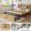 Double Bed with PE Rattan Drawer & LED Lighting 4