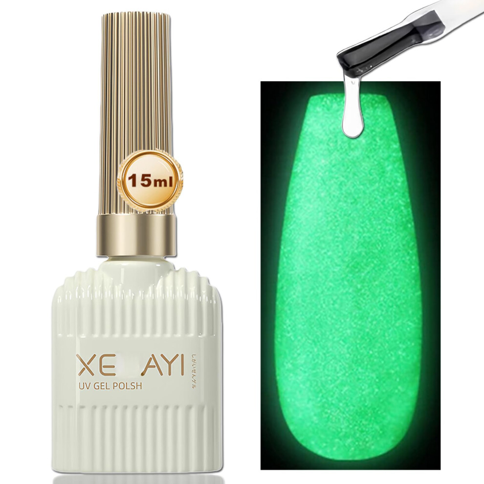 Dark/Light Glow In The Nail Polish Gel Coat 15Ml Clear Uv Cure Longlasting Glossy Finish