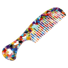 Wide Tooth Comb for Curly Thick Hair with Gentle Detangling and AntiSlip Grip Violet