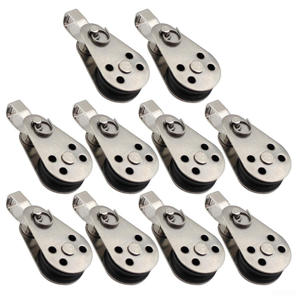 10 Stainless Steel Pulleys With Nylon Wheels For Marine Boating And Kayak Rigging (304) 9450606361103