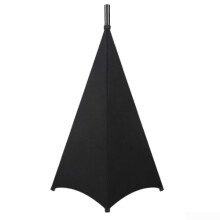 Universal Speaker Stand Cover with 360 Tripod Scrim Skirt for DJ Lighting and Floor Stands Black