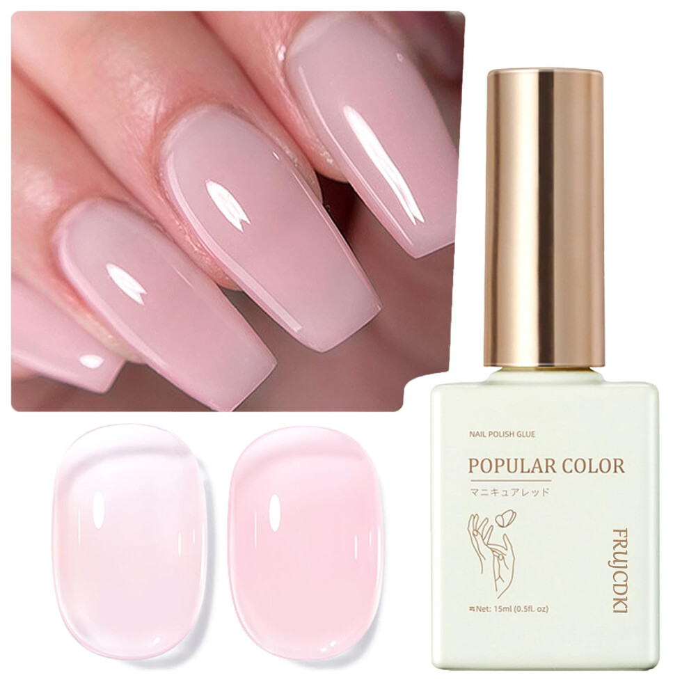 Pink Gel Nail Polish Baby 15Ml Longlasting Gloss Uv Led Salon Quality Nail Color
