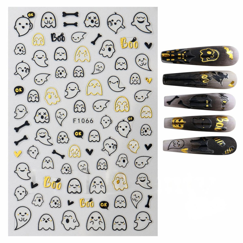Halloween and Christmas Nail Art Stickers â Easy Apply Seasonal Nail Decals for Festive Manicures