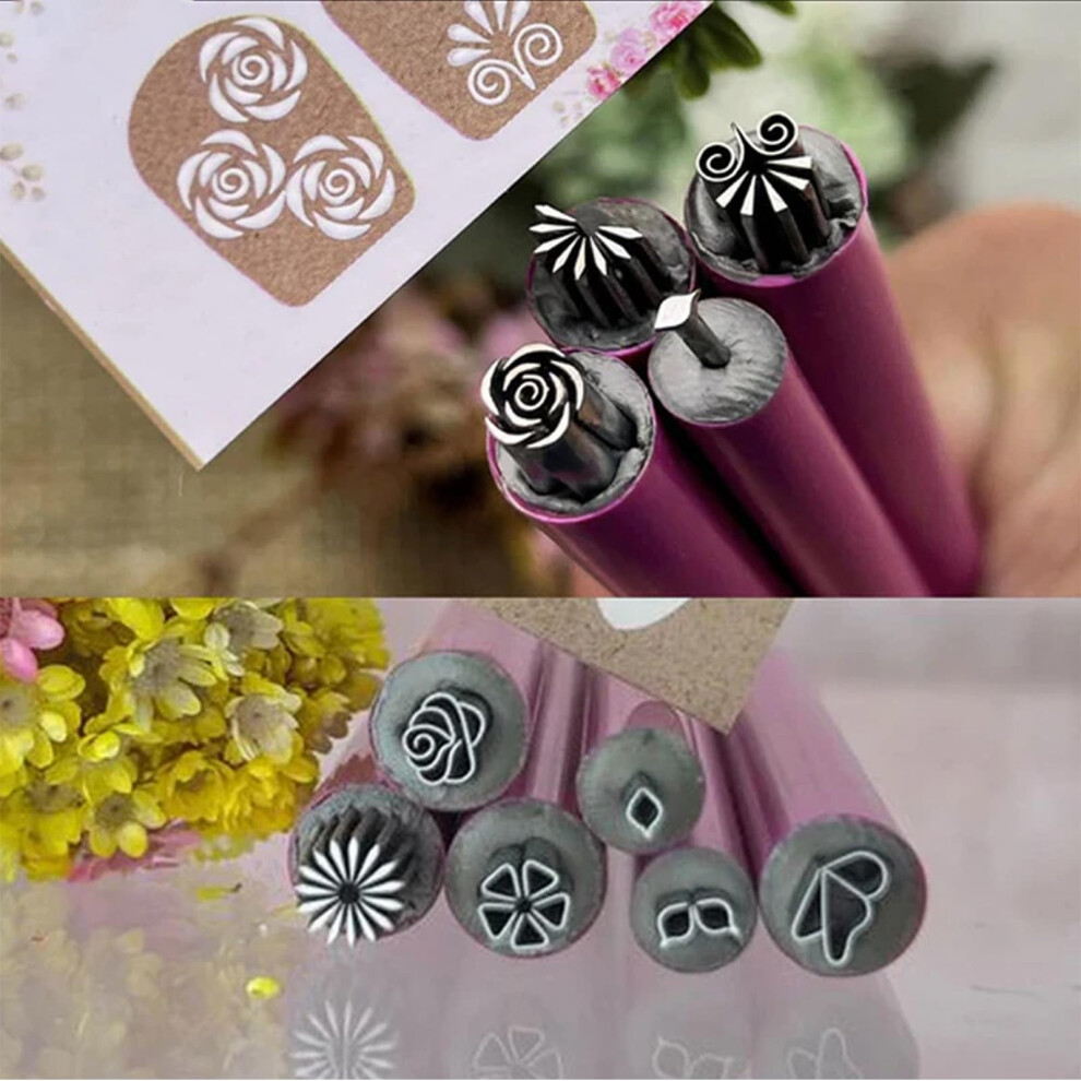 Nail Art Stamp Pen Set 10pcs with Precise Fine Tip and Fast Drying Ink for Manicure Designs