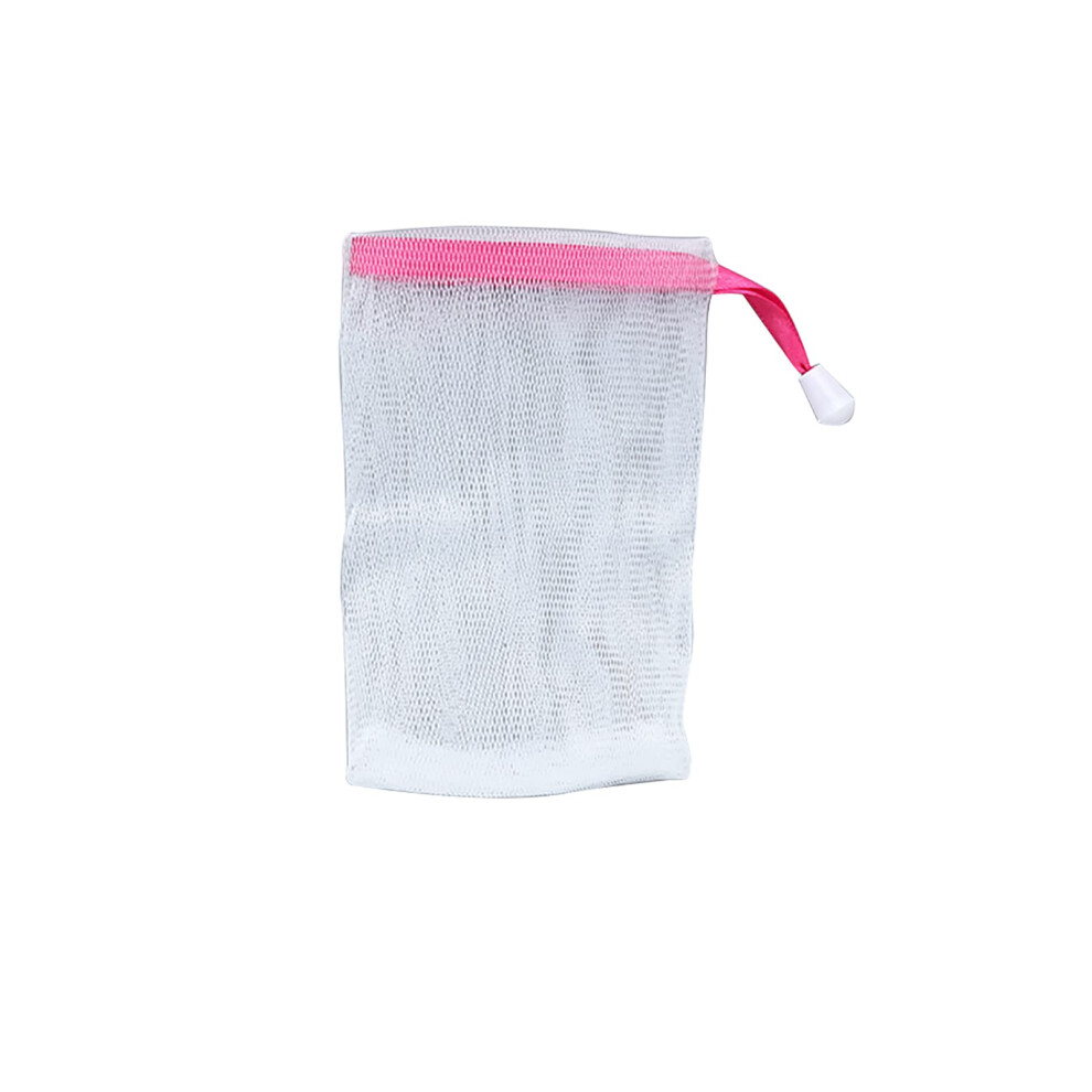 Soap Saver Bag Nylon Mesh Double Layer Exfoliating Pouch with Drawstring for Shower and Face
