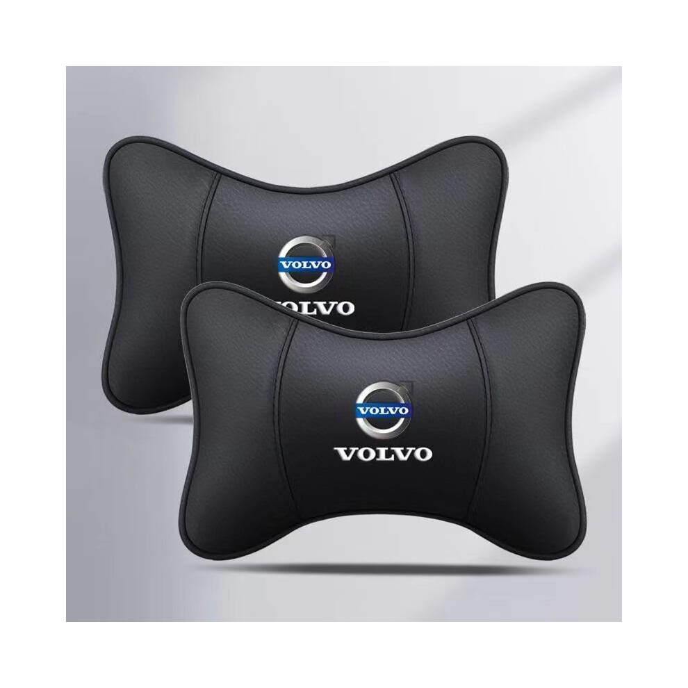 Car Seat Headrest Pillow Leather Neck Support Cushion, Relieves Neck Fatigue, Black 9044945854428