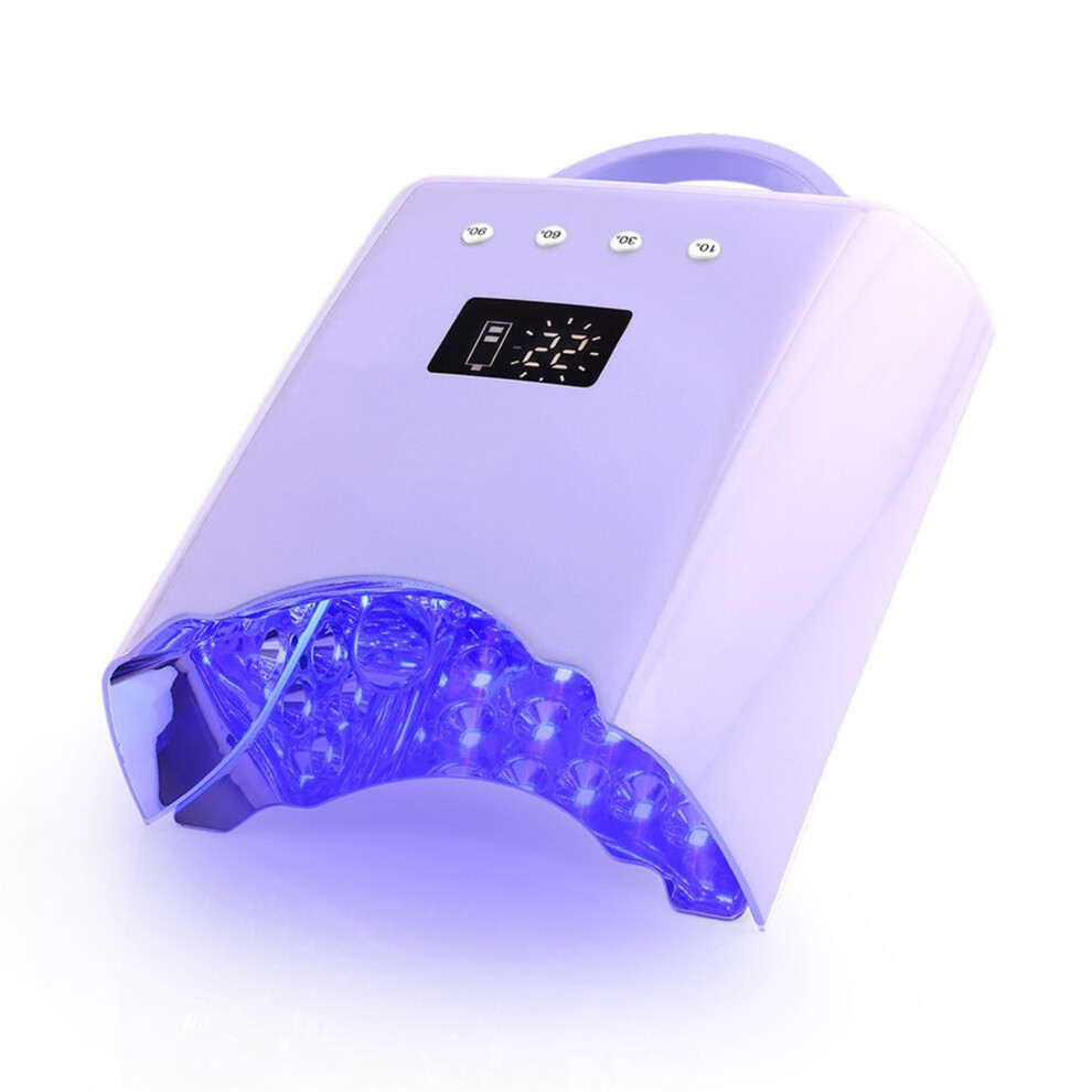 78W Cordless Rechargeable UV LED Nail Dryer Lamp with QuickDry Sensor for Professional Salon