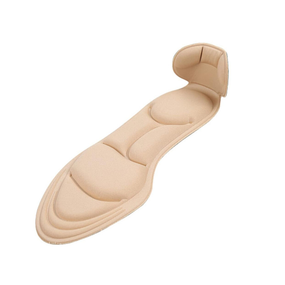 2 Pairs AntiSlip Heel Cushions for Women, Blister Prevention Pads, Breathable Sponge Inserts Apricot