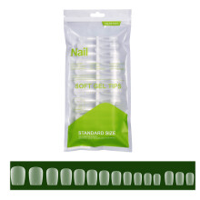 Coffin Fake Nails Clear Acrylic Press On Preshaped Tips 12 Sizes Durable Easy Shape