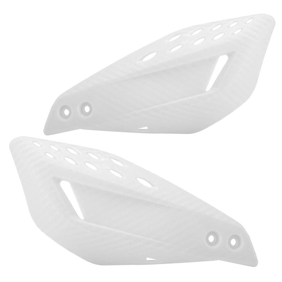 Motorcycle Handguards With Windproof Brake Lever Protection Offroad Handlebar Shield Pair White 9099447669100