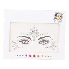 Face Rhinestones Stickers with SelfAdhesive Waterproof Reusable Gems for Festival Carnival Party