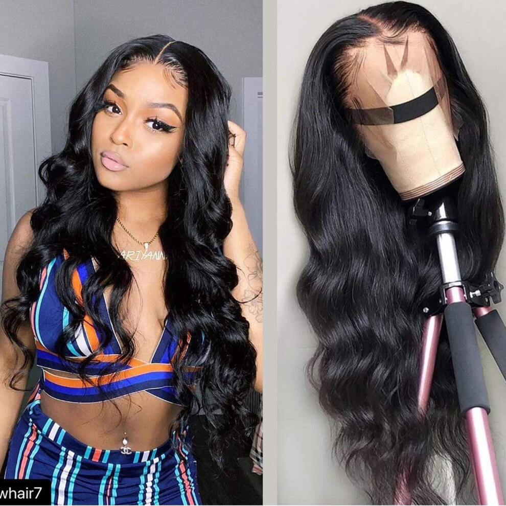 18 Inch Brazilian Hair Wig 150% Density Human Hair Lace Front with Natural Hairline