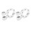 2 pezzi gancio traino RC per crawler 1/10 argento 14