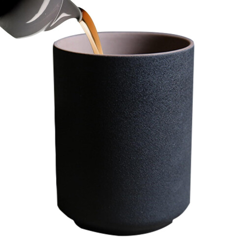 Ceramic Coffee Cup 220ml with Clay Interior, Gradient Rustic Mug for Latte or Cappuccino