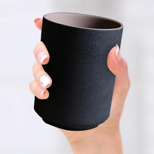 Ceramic Coffee Cup 220ml with Clay Interior, Gradient Rustic Mug for Latte or Cappuccino 1
