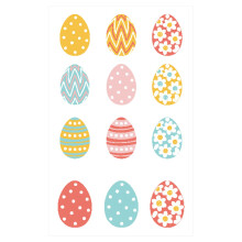 Easter Temporary Tattoos for Kids, 1 Sheet Waterproof Bunny and Egg Designs for Party Gifts