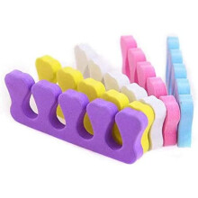 Toe Separators Soft Sponge Pedicure Tools for Smudge Nail Painting 20pcs Reusable Cushioned Spacers