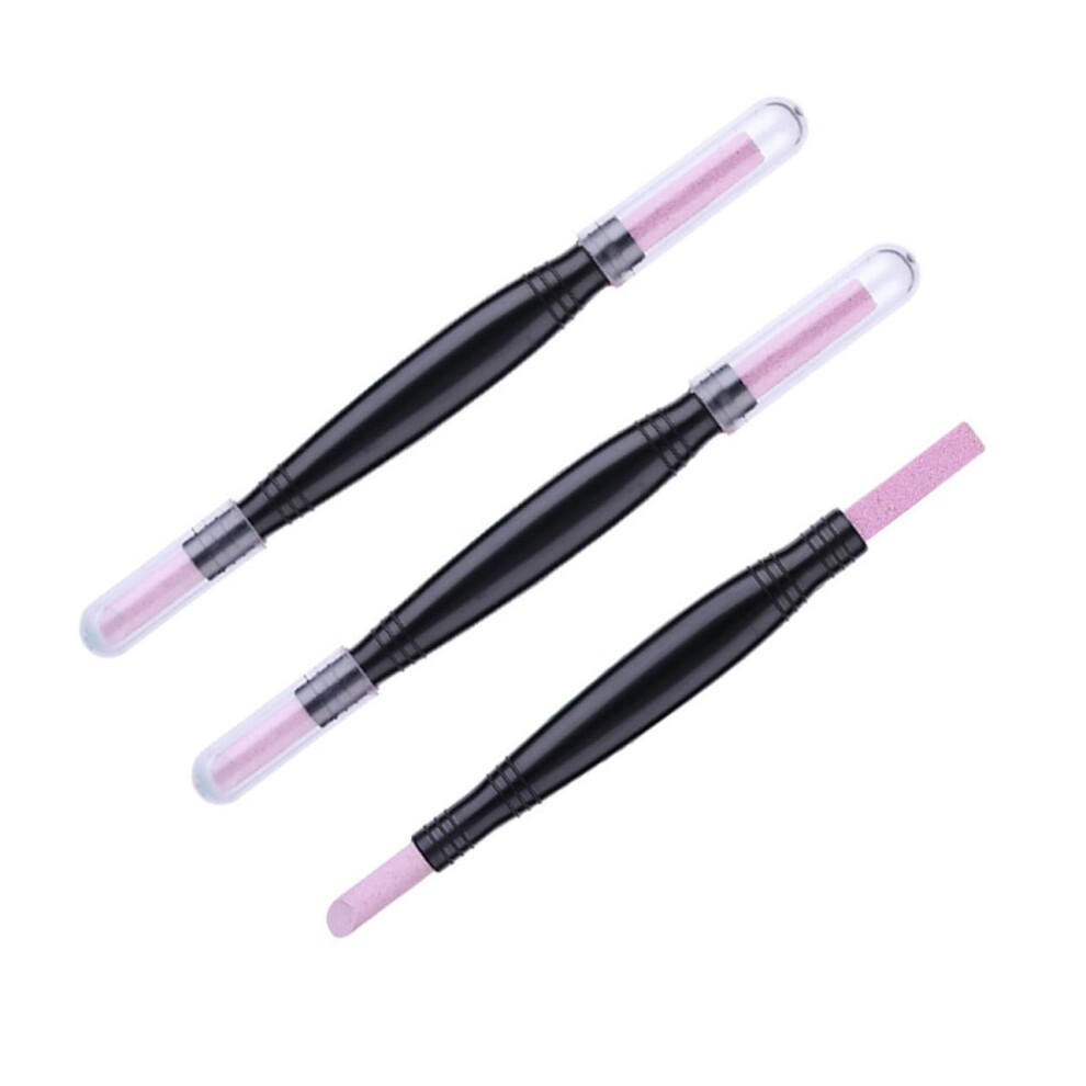 Nail File Set 3pcs Double Ended for Precise Nail Shaping and Cuticle Care, Manicure Pedicure Tools