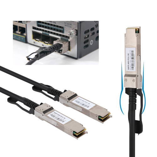 Καλώδιο DAC υψηλής απόδοσης, 40Gbps QSFP σε QSFP χαλκού Twinax καλώδιο παθητική άμεση σύνδεση 2