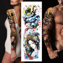 Full Arm Temporary Tattoo Sleeve Sticker Waterproof Realistic 3D Design for Adults and Teens
