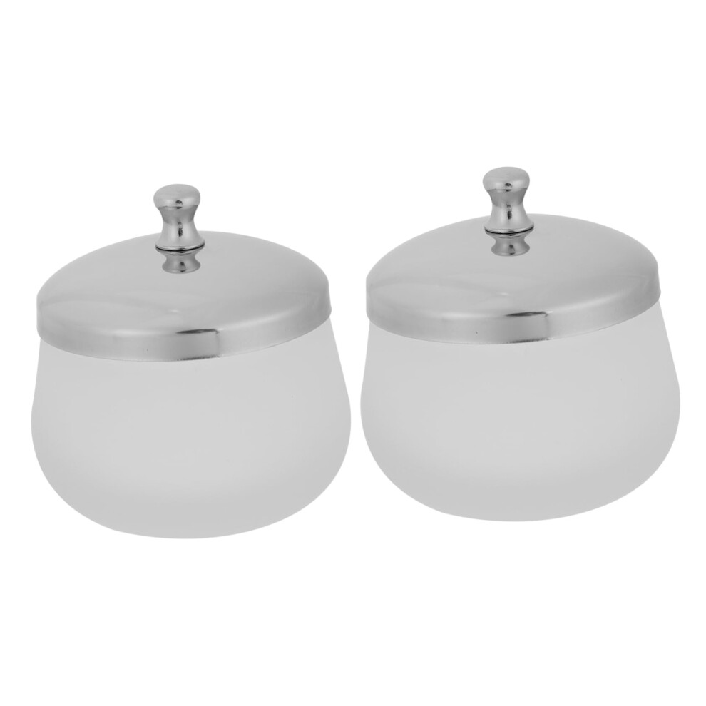 Matte Glass Nail Dappen Dish with SpillProof Lid for Acrylic Nail Powder and Liquid Mixing, 2pcs