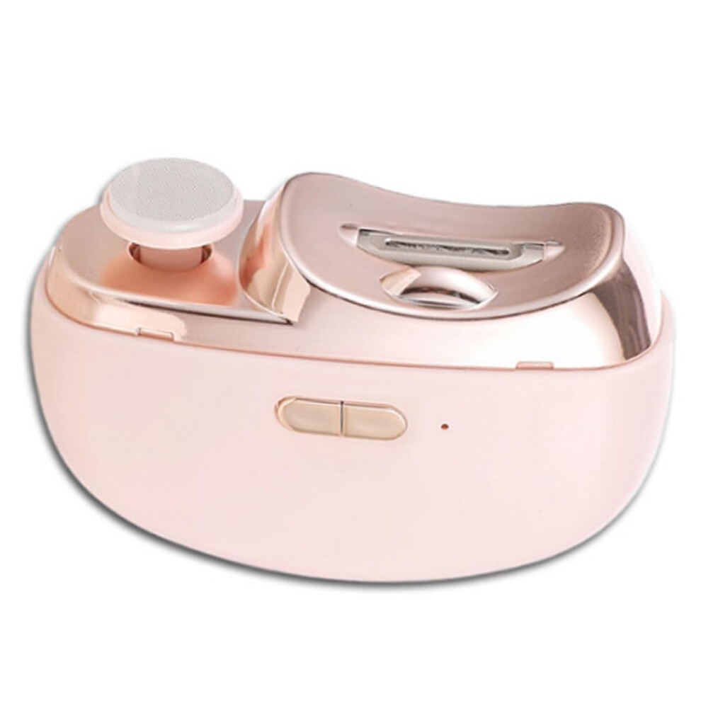 Light/Pink Electric Nail Clipper With And Polisher, Usb Rechargeable 2 In 1 Automatic Nail Trimmer For Thick Nails