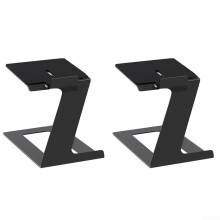 Speaker Stands with 6 Tilt and EVA Shock Absorbing Pads, CShaped Design for Small to Medium Desktop Speakers, 10kg Capacity